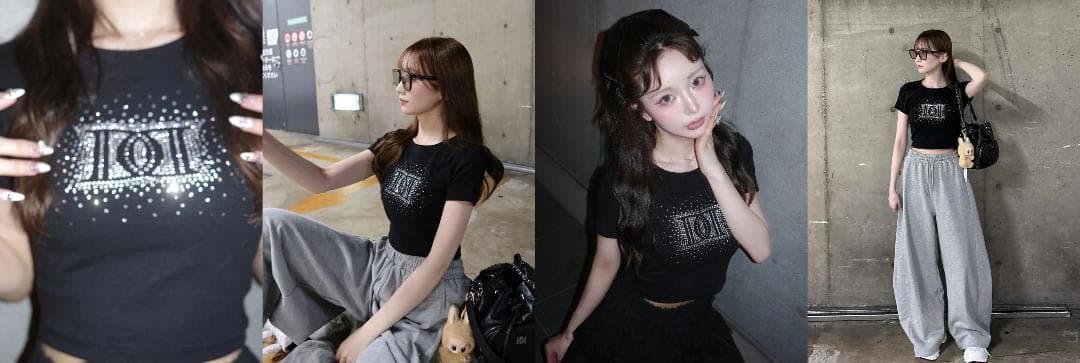 ダーリッチ darich シャイニーDDロゴコンパクトTシャツ ホワイト WHT