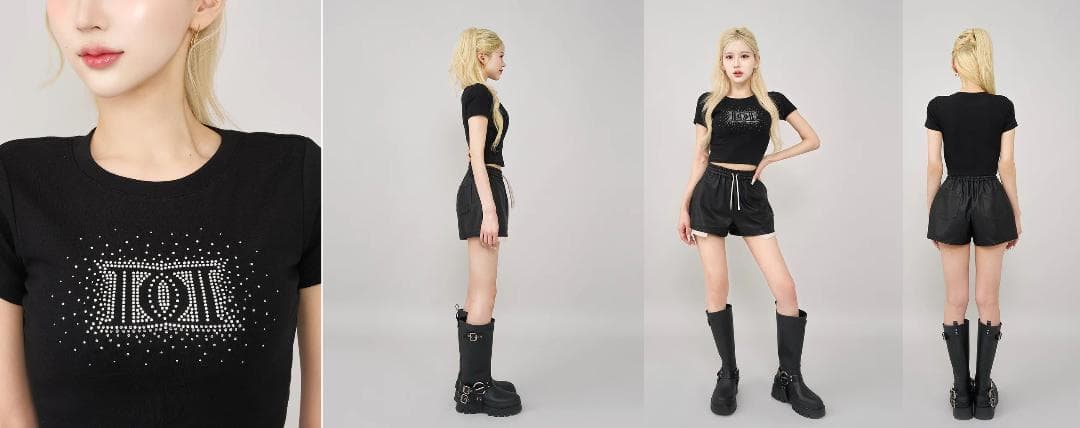 ダーリッチ darich シャイニーDDロゴコンパクトTシャツ ホワイト WHT