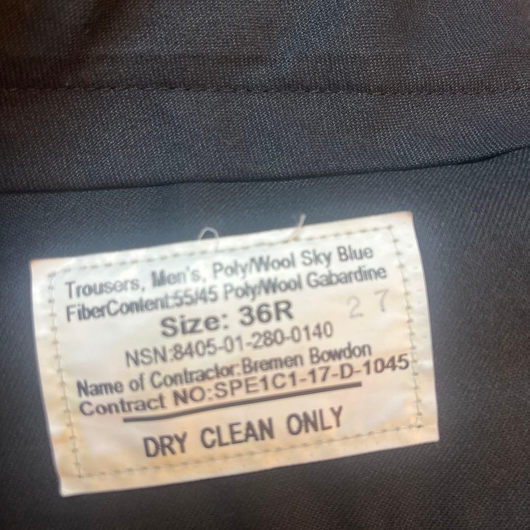 米海兵隊放出品 ブルードレス 上下セット ベルト付き