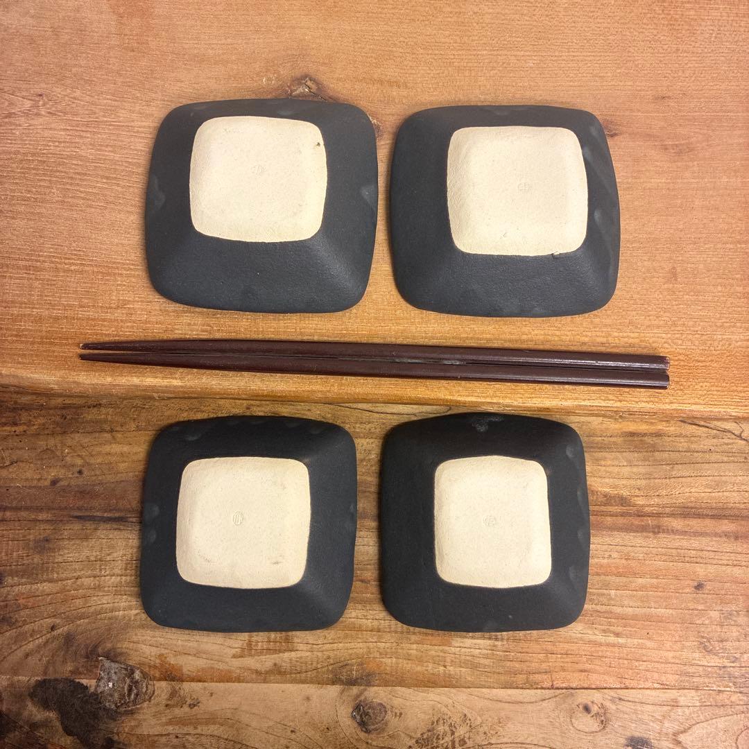 ちゃーさん新品　陶器　陶芸作家　豆皿4個　540