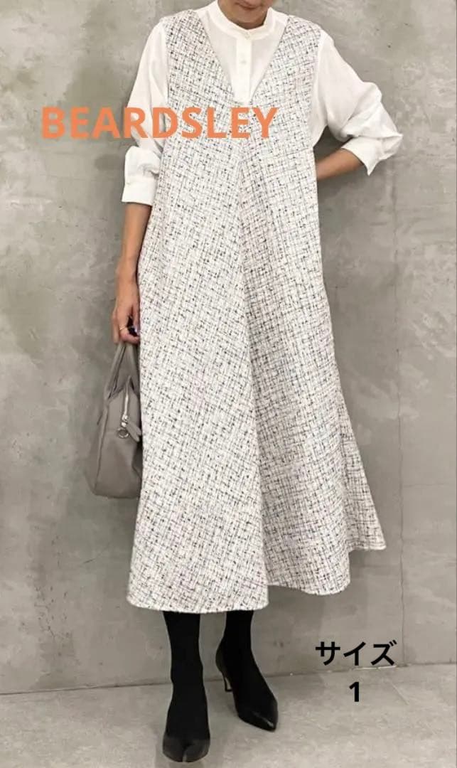 ビアズリー　ツイードフレアワンピース