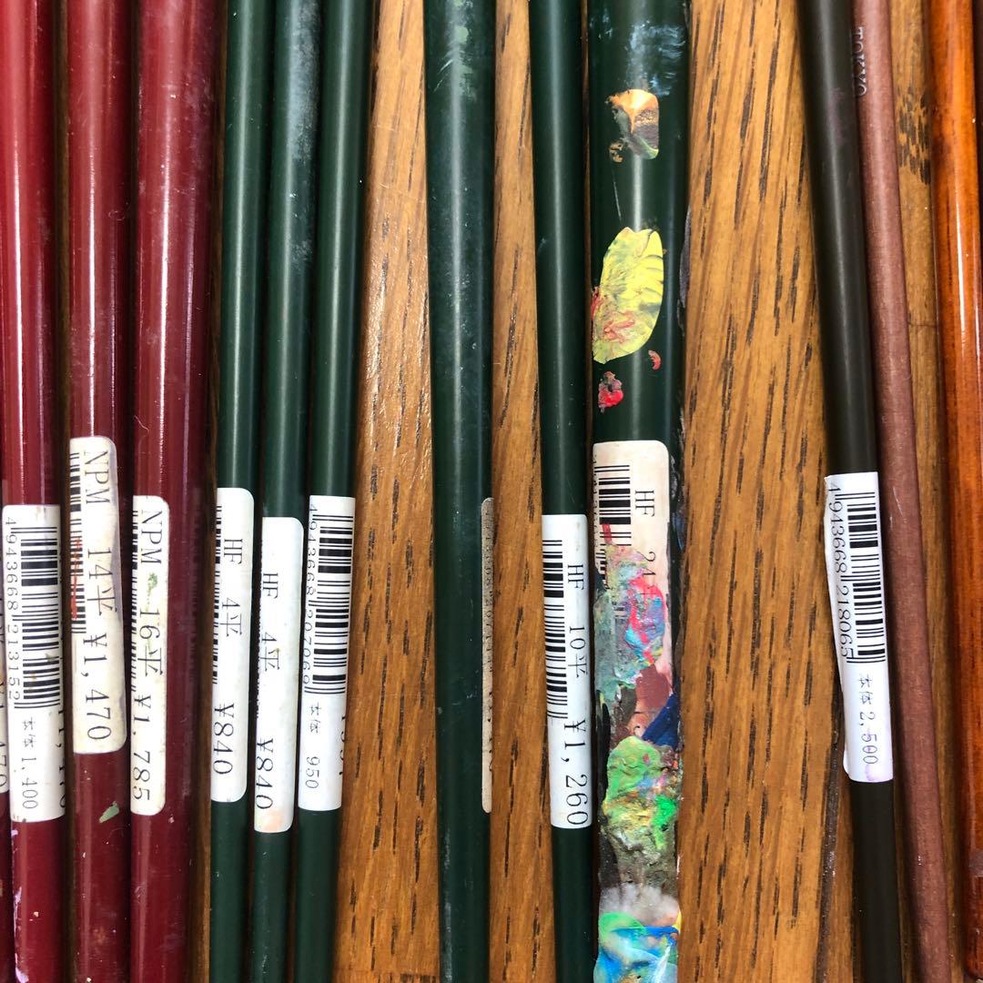 名村油彩筆25本ラファエル・レンブラント・刷毛【34本セット】オイル3本セット