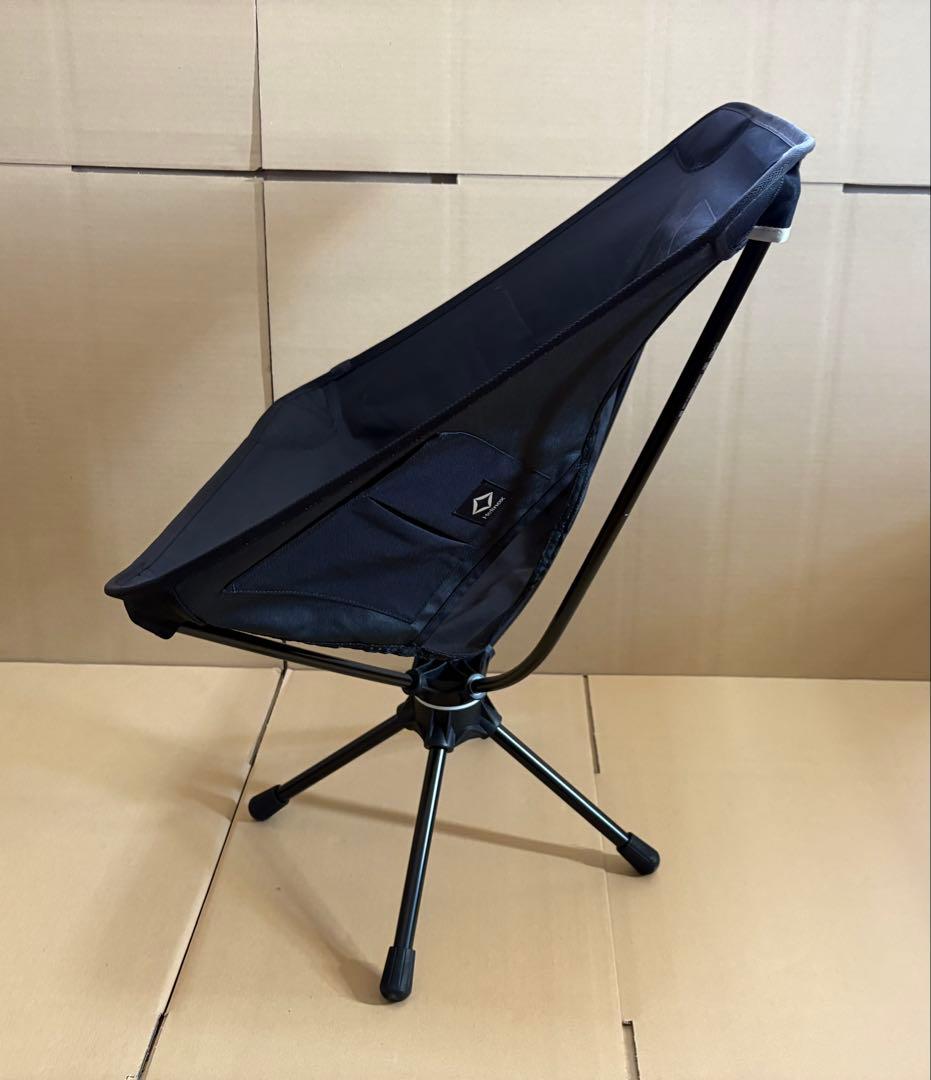 【ほぼ新品】Helinox タクティカル スイベルチェア（ブラック）　＊ゴム脚付