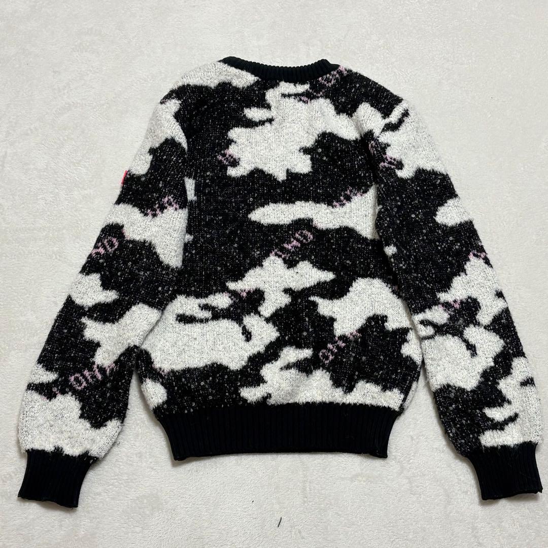 MARK&LONA マーク＆ロナ カモフラ柄 ニットスカルワッペン サイズ36