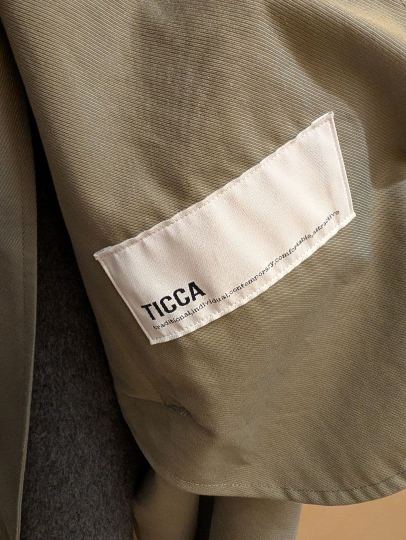 TICCA/ティッカ】 レイヤードライナーステンカラーコート カーキ