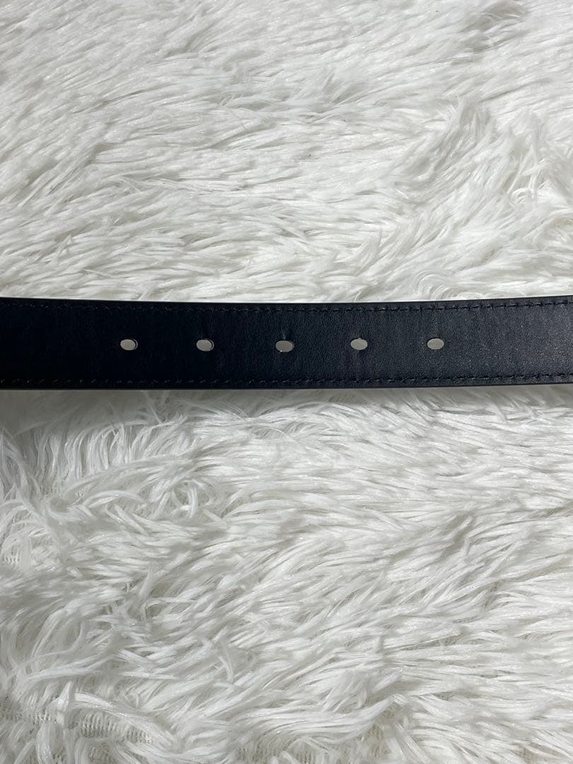 サルヴァトーレフェラガモ ダブルガンチーニ 本革　レザーベルト 黒 シルバー金具