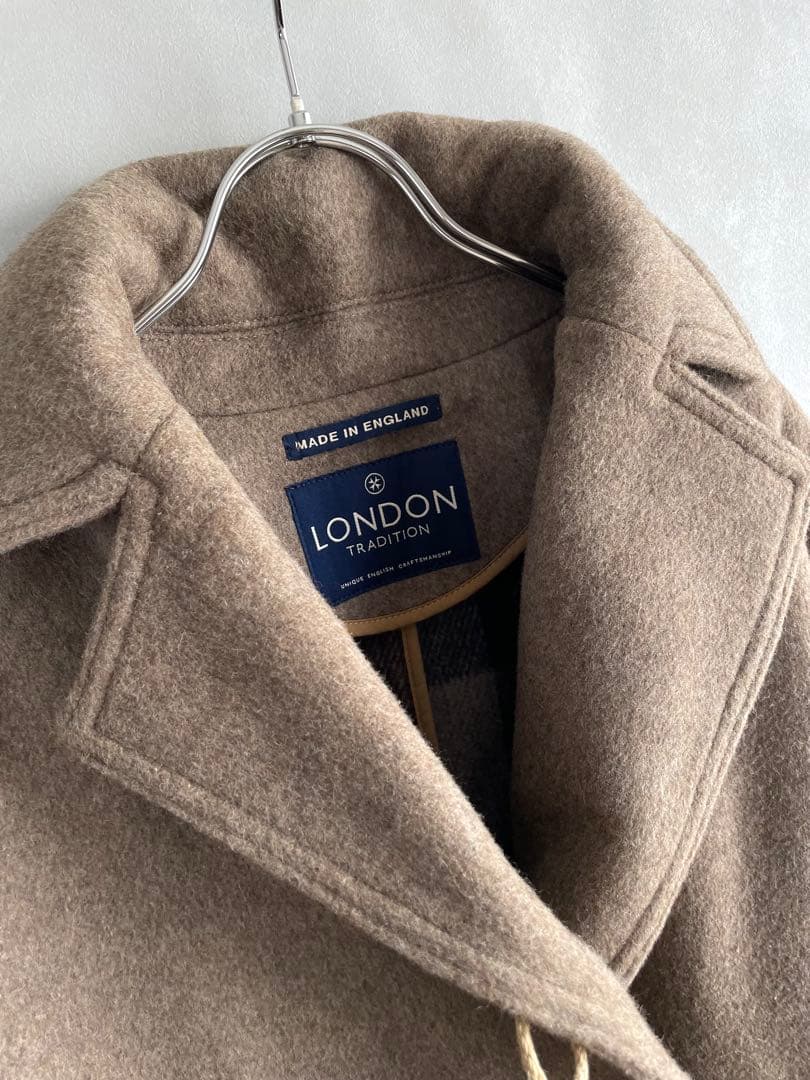 美品✨24AW ロンドントラディッション ケープ風ダッフルコート ブラウン 34
