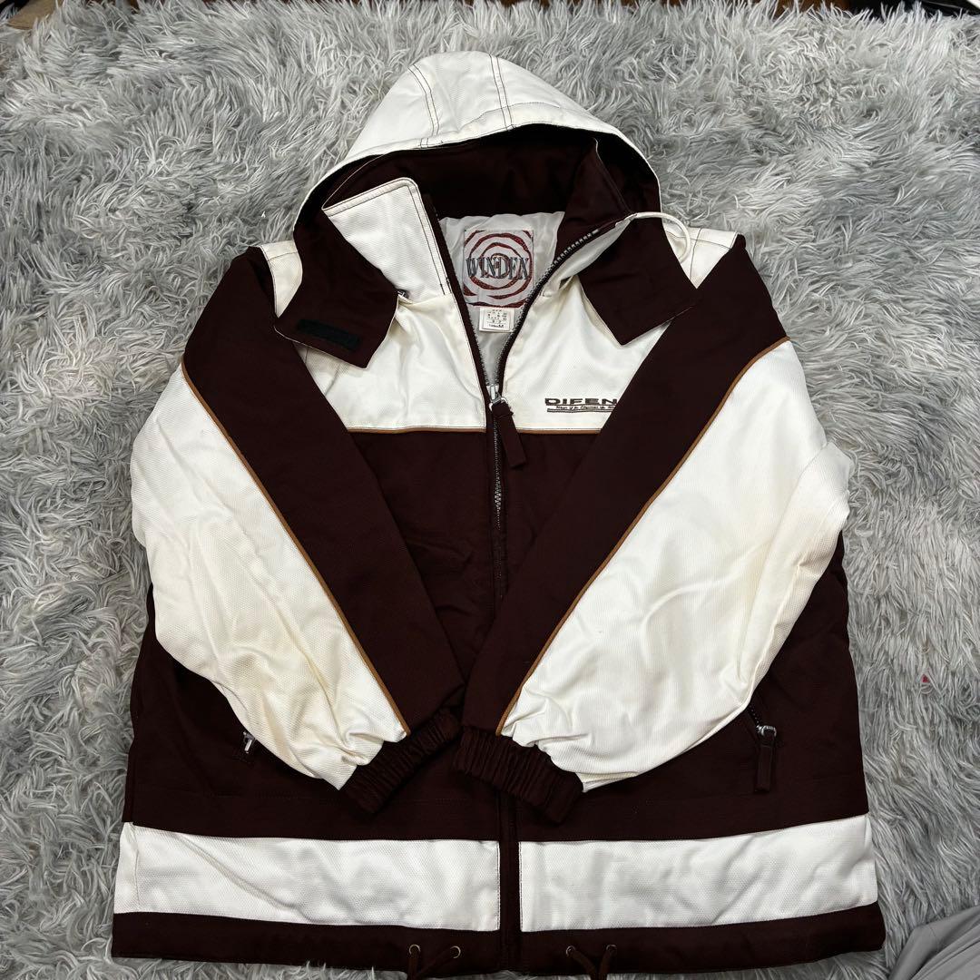 WINDEX スキーウェア 上下セット 茶×白 レディースM 中綿 良品