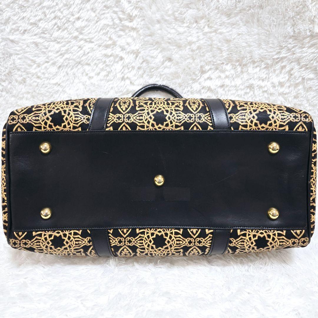 限定値下☆【希少】印傳屋 INDEN-YA キナート ボストンバッグ 鹿革 本革