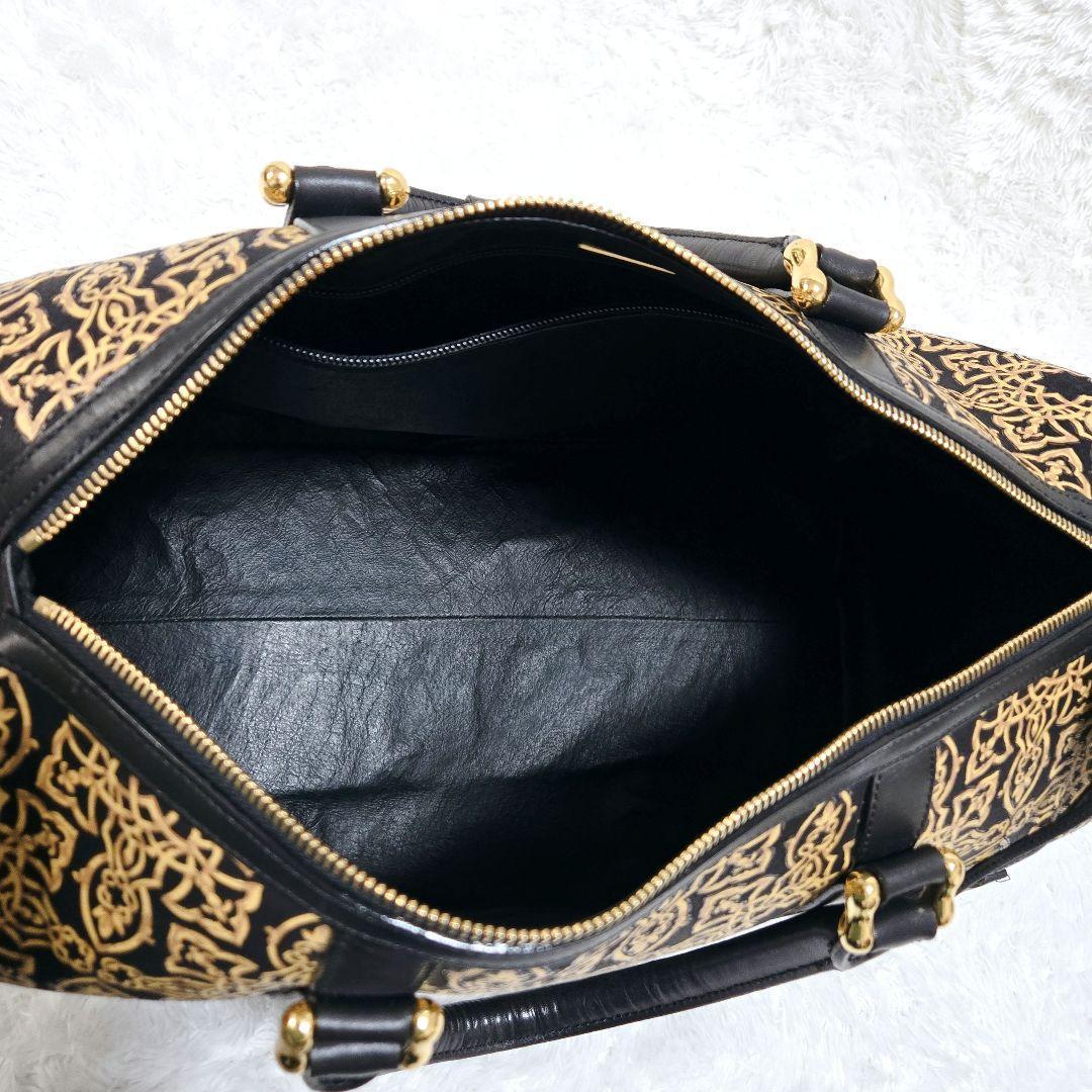 限定値下☆【希少】印傳屋 INDEN-YA キナート ボストンバッグ 鹿革 本革