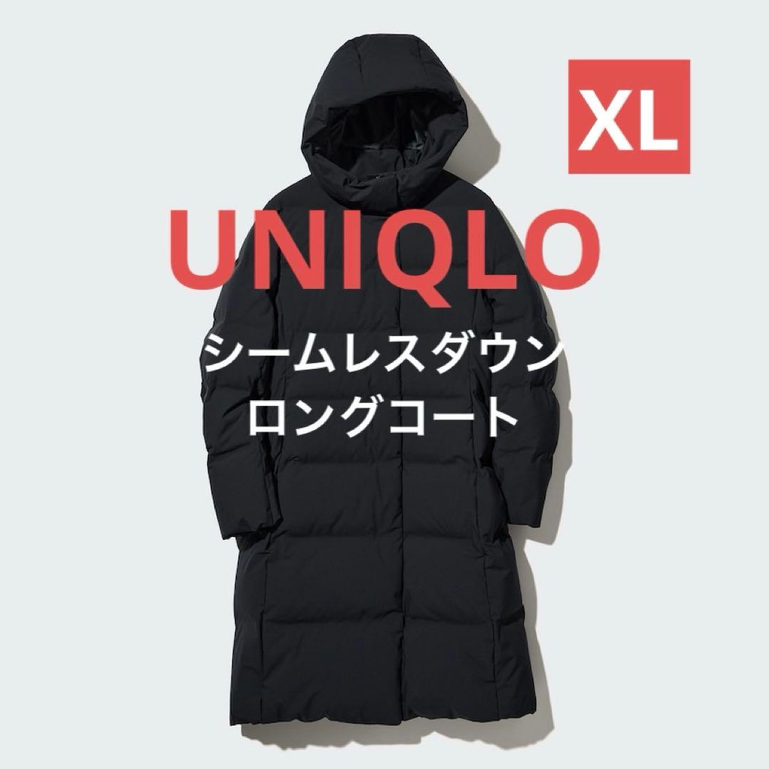 UNIQLO ユニクロ シームレスダウンロングコート ブラック レディース XL
