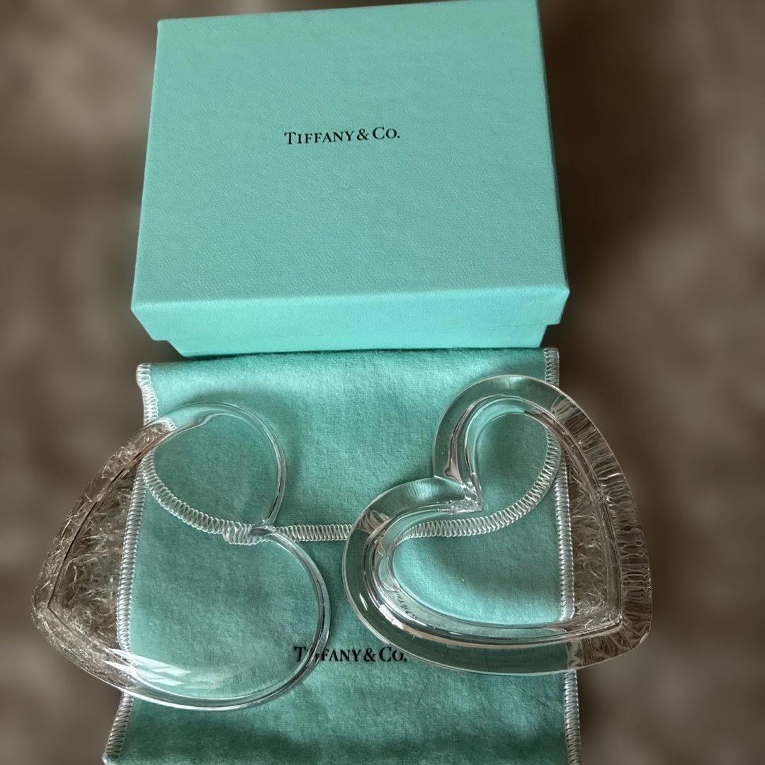 Tiffany ハートガラス小物ケース　未使用品