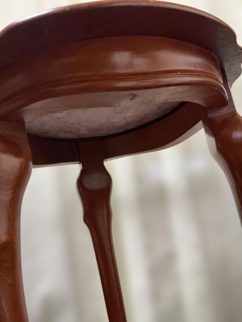 大理石 ヒビあり　サイドテーブル コンソールテーブル 花台 猫足　01b37