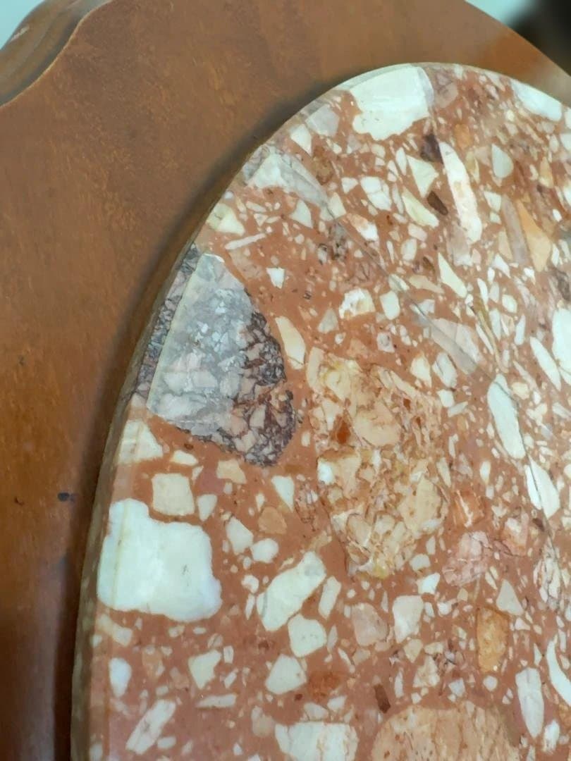 大理石 ヒビあり　サイドテーブル コンソールテーブル 花台 猫足　01b37