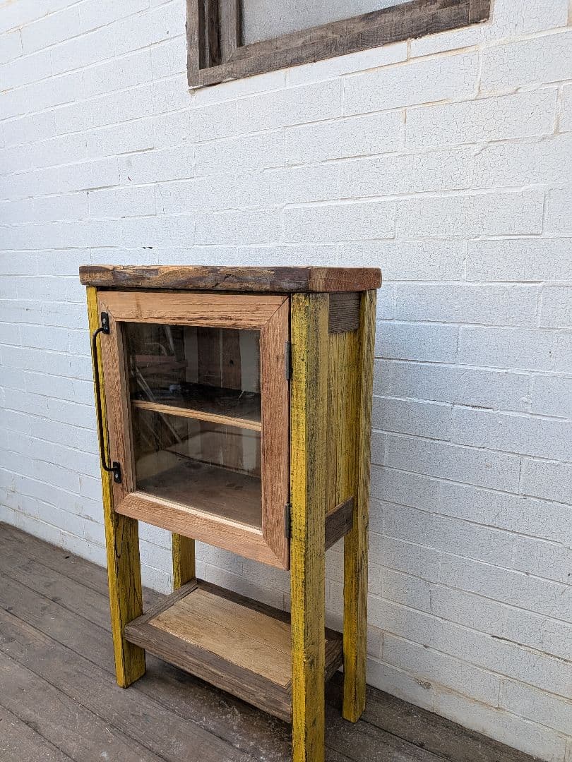 ★mao★　古材かざり棚　黄色