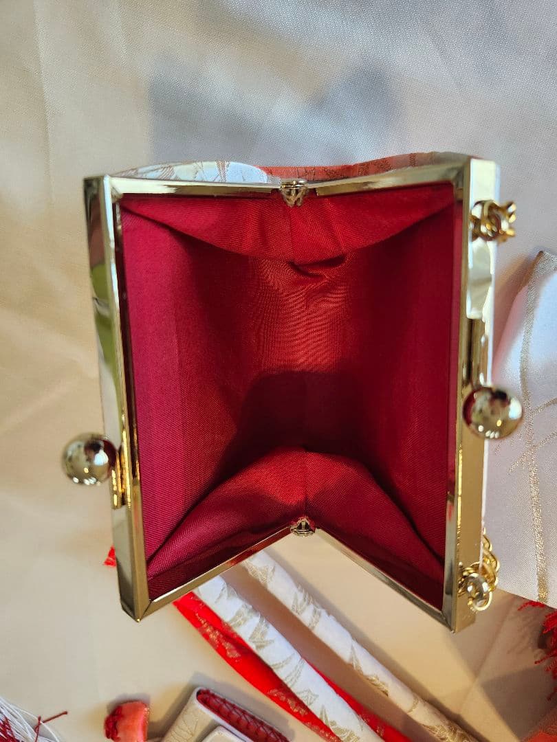 七五三 5歳 7歳 女の子 子供 アンティーク 着物 帯　つまみ細工髪飾りセット