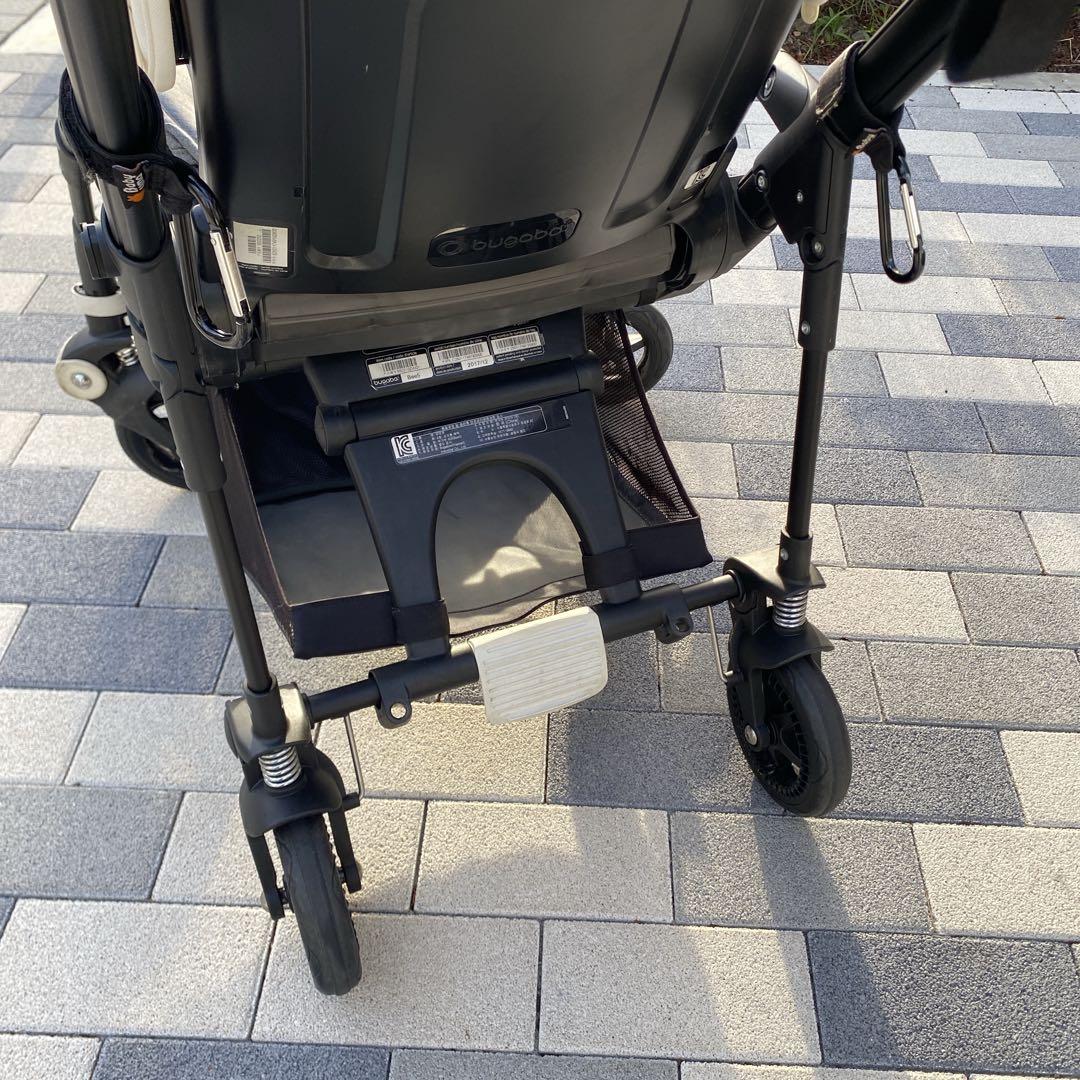 【美品】bugaboo bee5ベビーカー ブラックフレーム　グレーメランジ&白