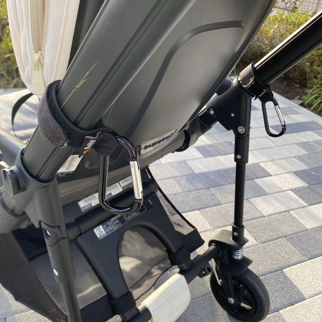 【美品】bugaboo bee5ベビーカー ブラックフレーム　グレーメランジ&白