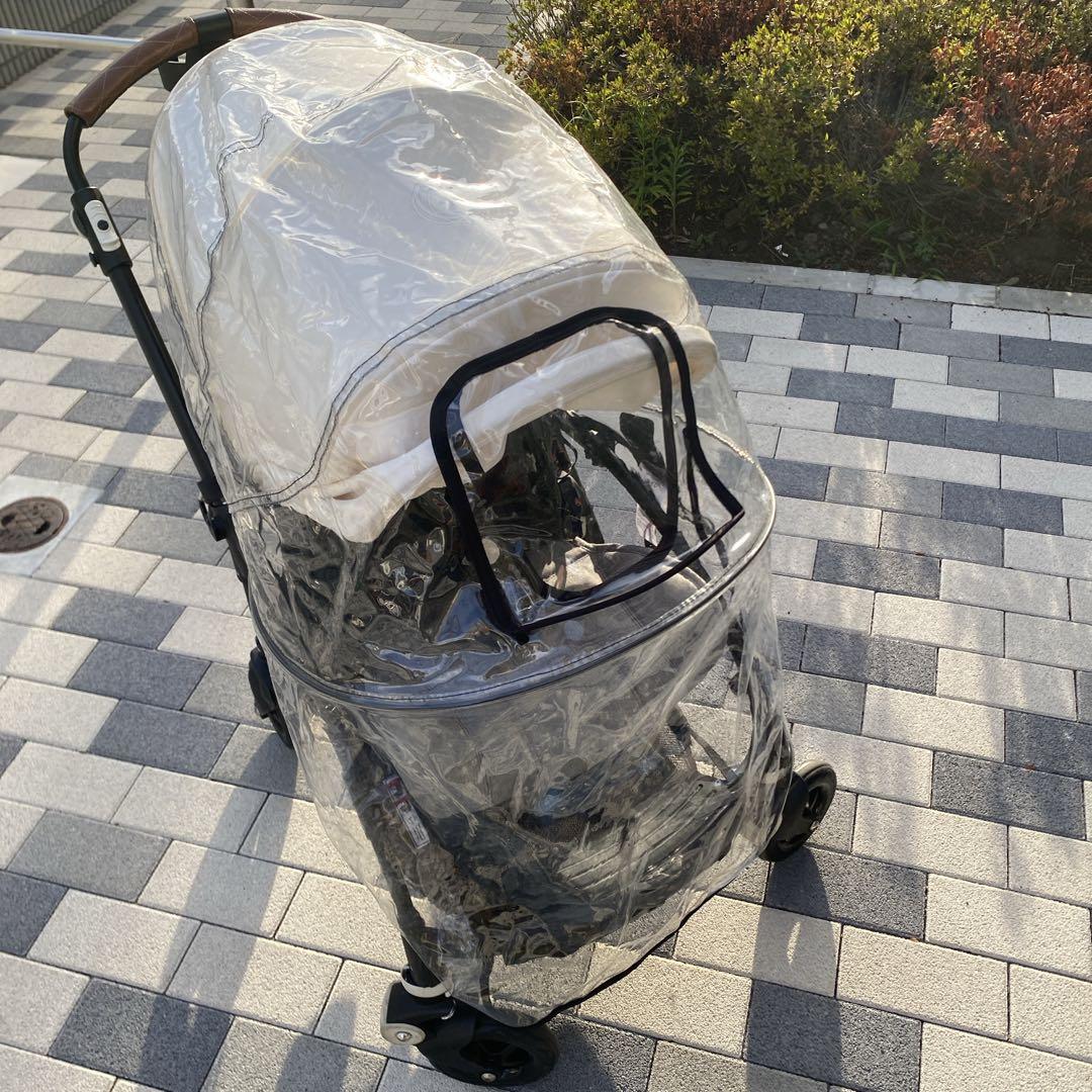 【美品】bugaboo bee5ベビーカー ブラックフレーム　グレーメランジ&白
