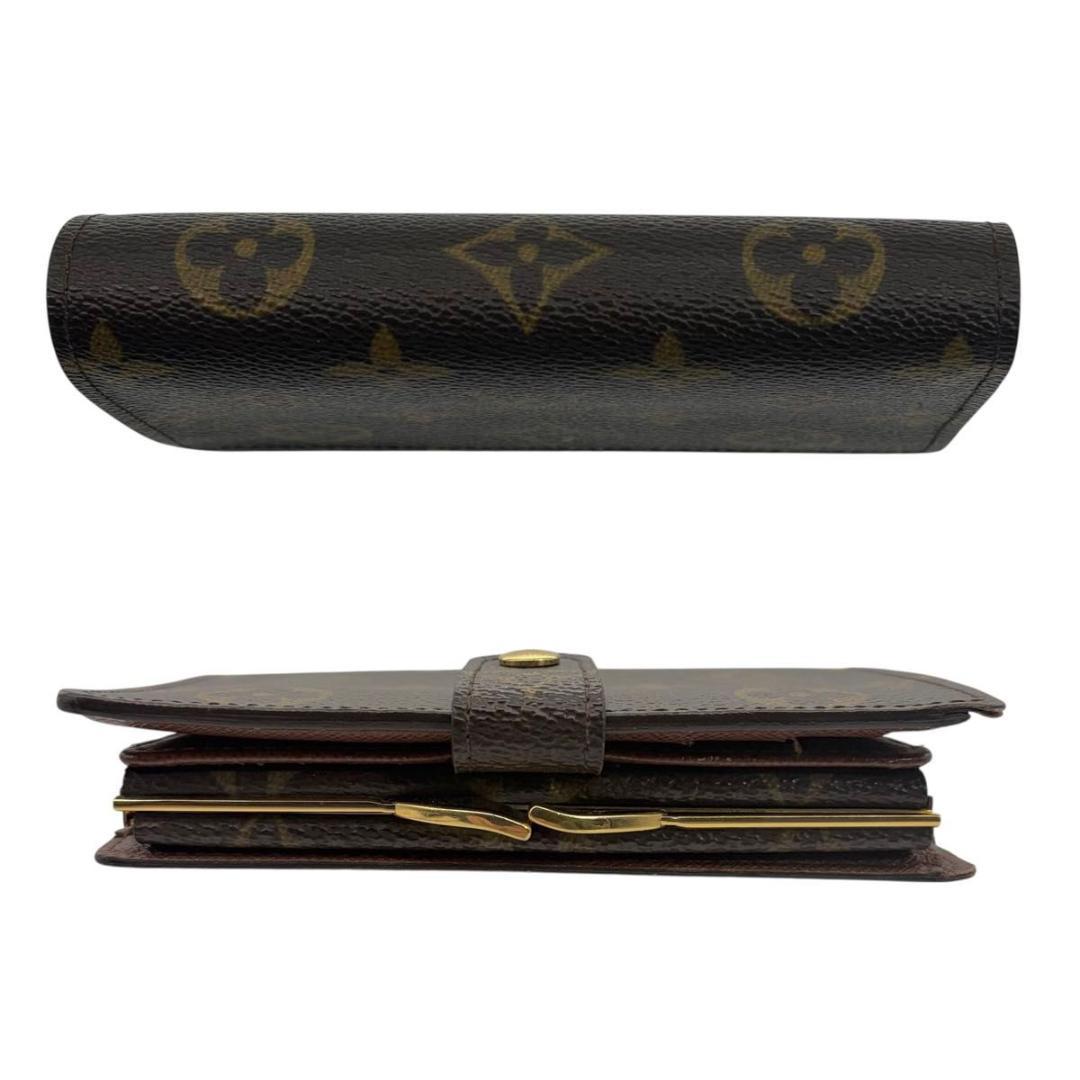ルイヴィトン モノグラム ヴィエノワ 二つ折り財布 がま口 pvc レザー