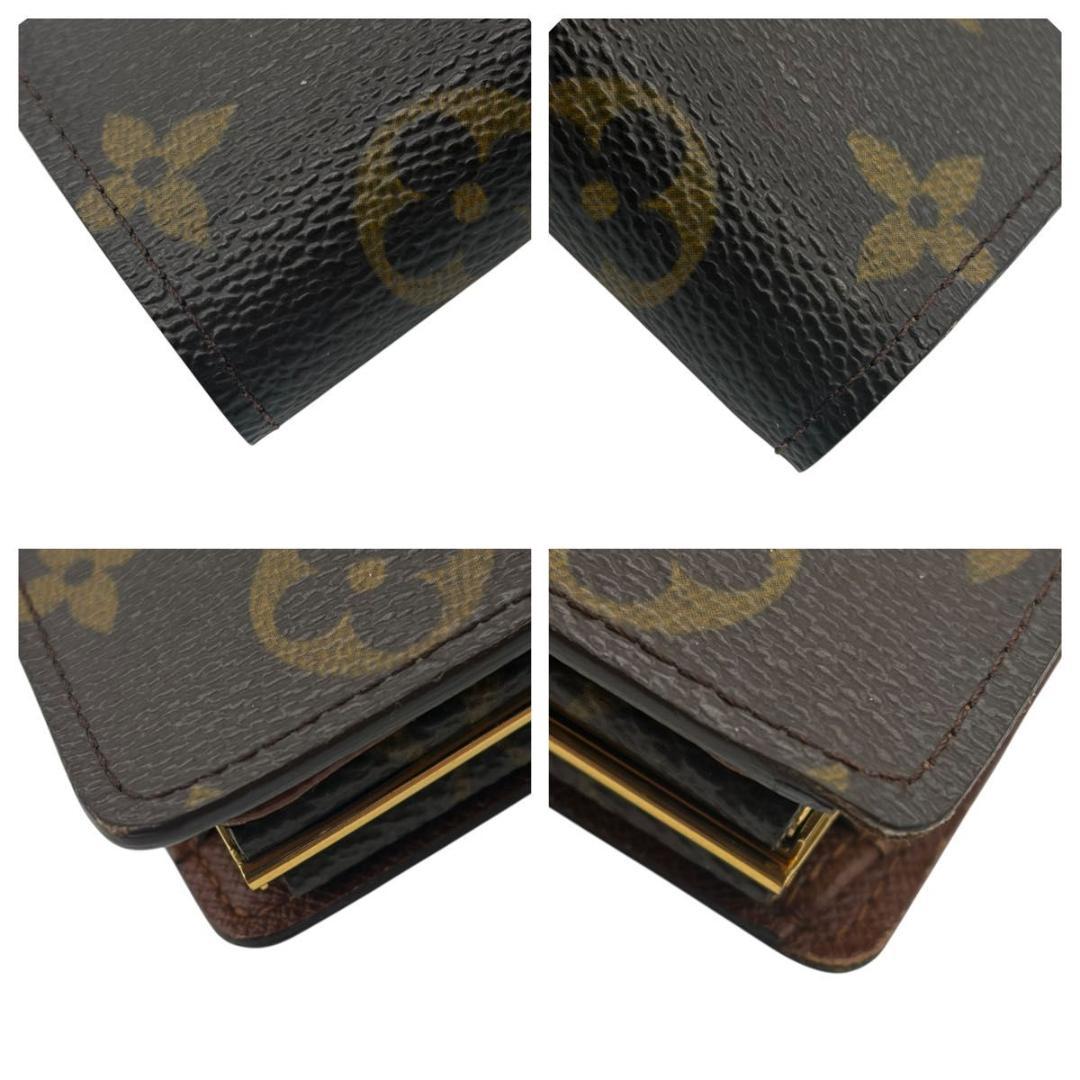 ルイヴィトン モノグラム ヴィエノワ 二つ折り財布 がま口 pvc レザー