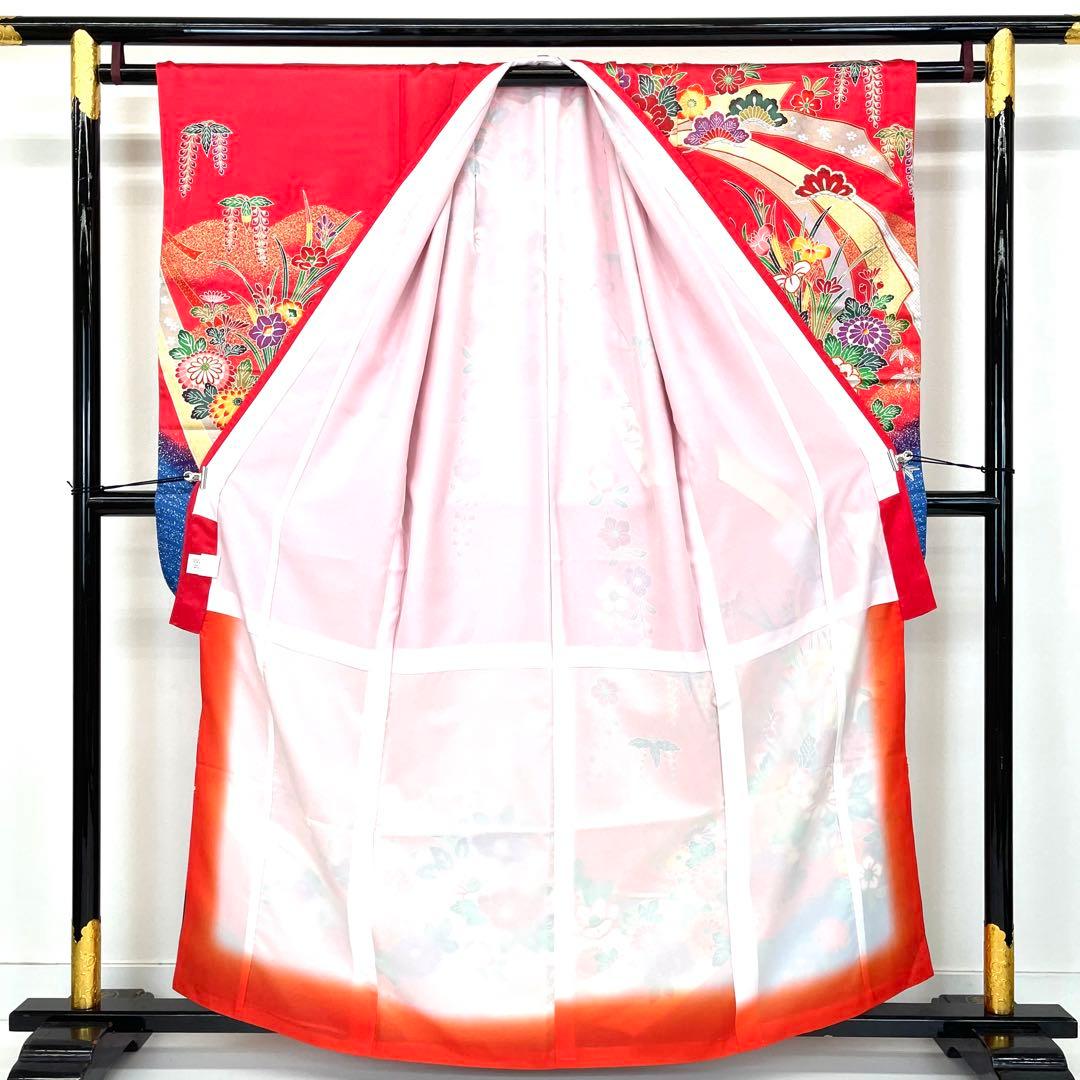 【着物と帯 時流】O24219s◆七五三 7才女の子着物長襦袢セット◆洗える着物