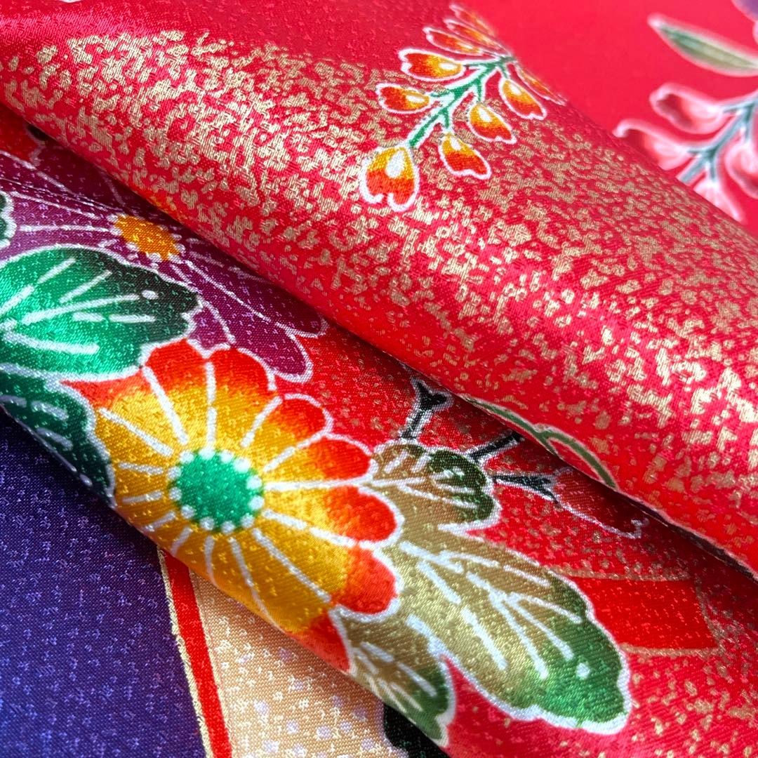 【着物と帯 時流】O24219s◆七五三 7才女の子着物長襦袢セット◆洗える着物