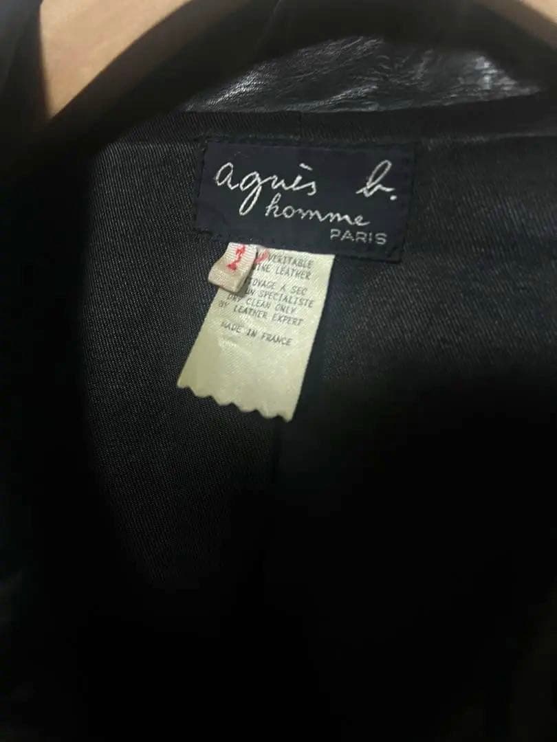 アニエスベーオム トラッカー レザージャケット アーカイブ