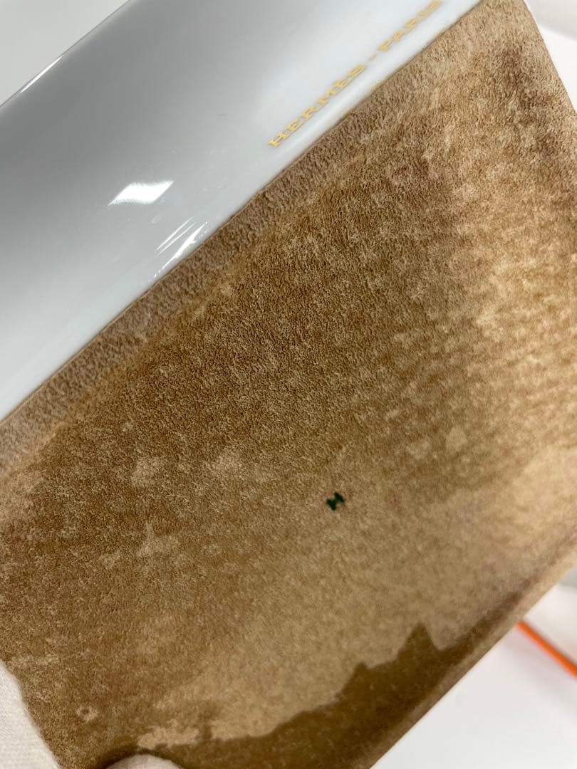 HERMES 帆船デザイン 置き型灰皿 陶磁器製