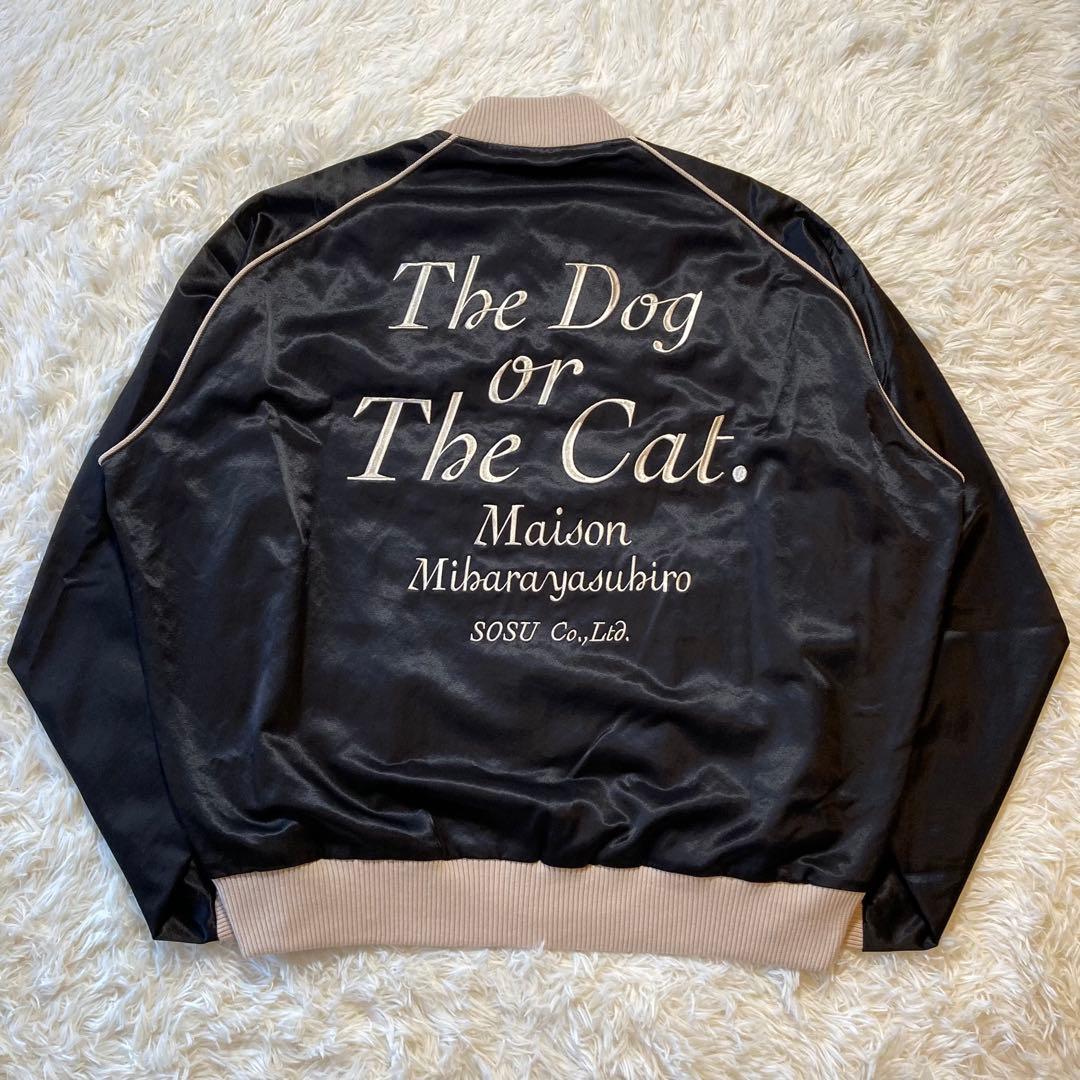 極美品 メゾンミハラヤスヒロ 22AW ノーカラーサテンジャケット バック刺繍