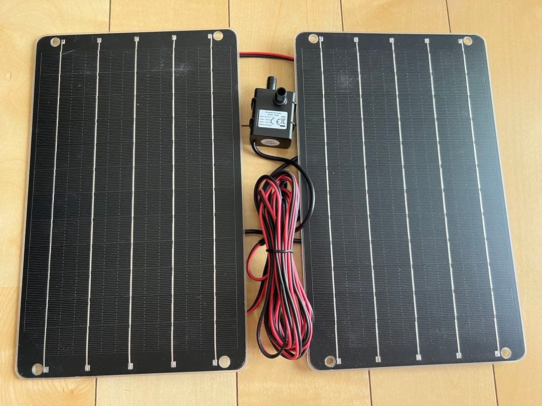 ソーラーポンプ+ろ過装置DIY 屋外用　ソーラーポンプ付きろ過装置　太陽光パネル