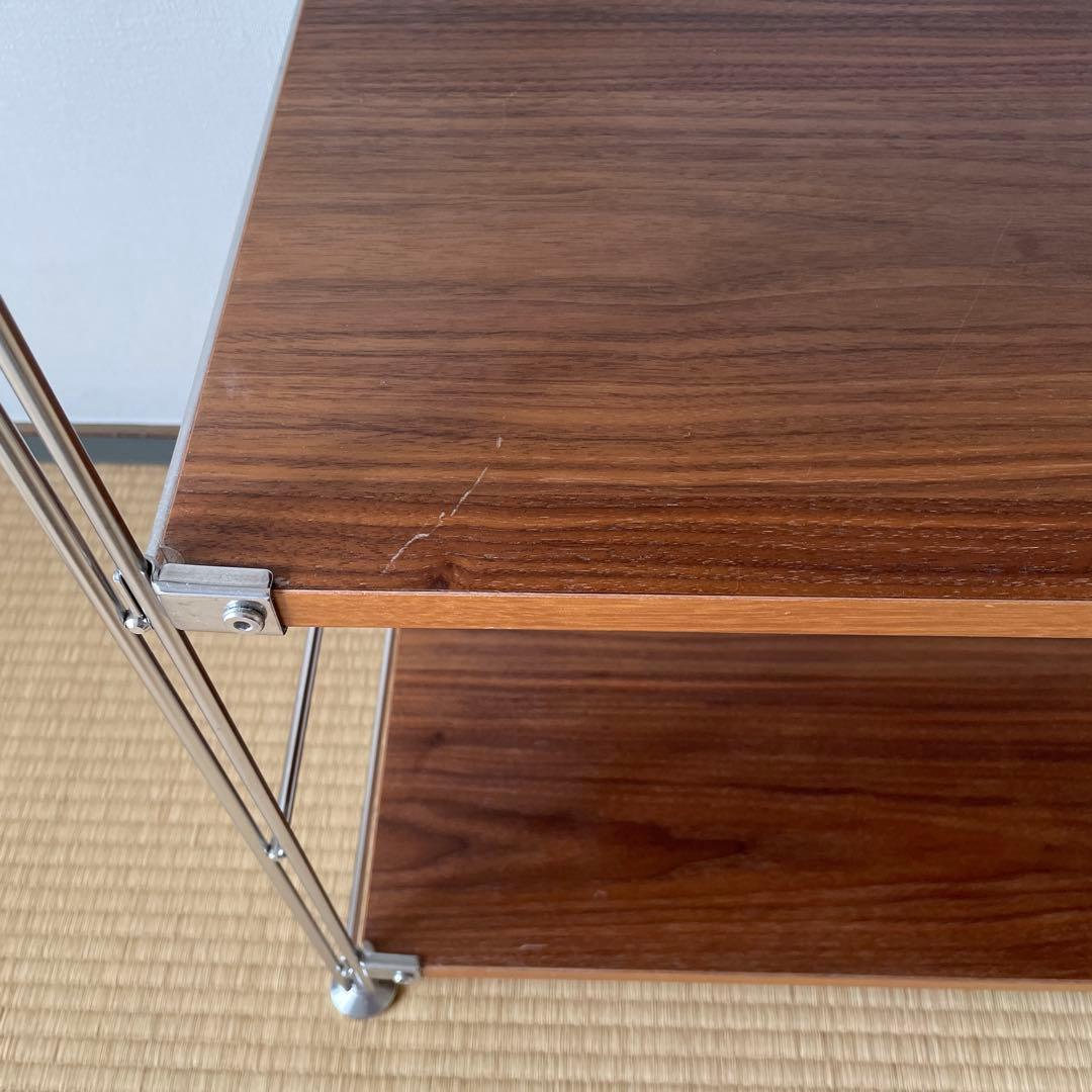 無印良品　ステンレスユニットシェルフ　 ウォールナット棚材セット　ワイド小