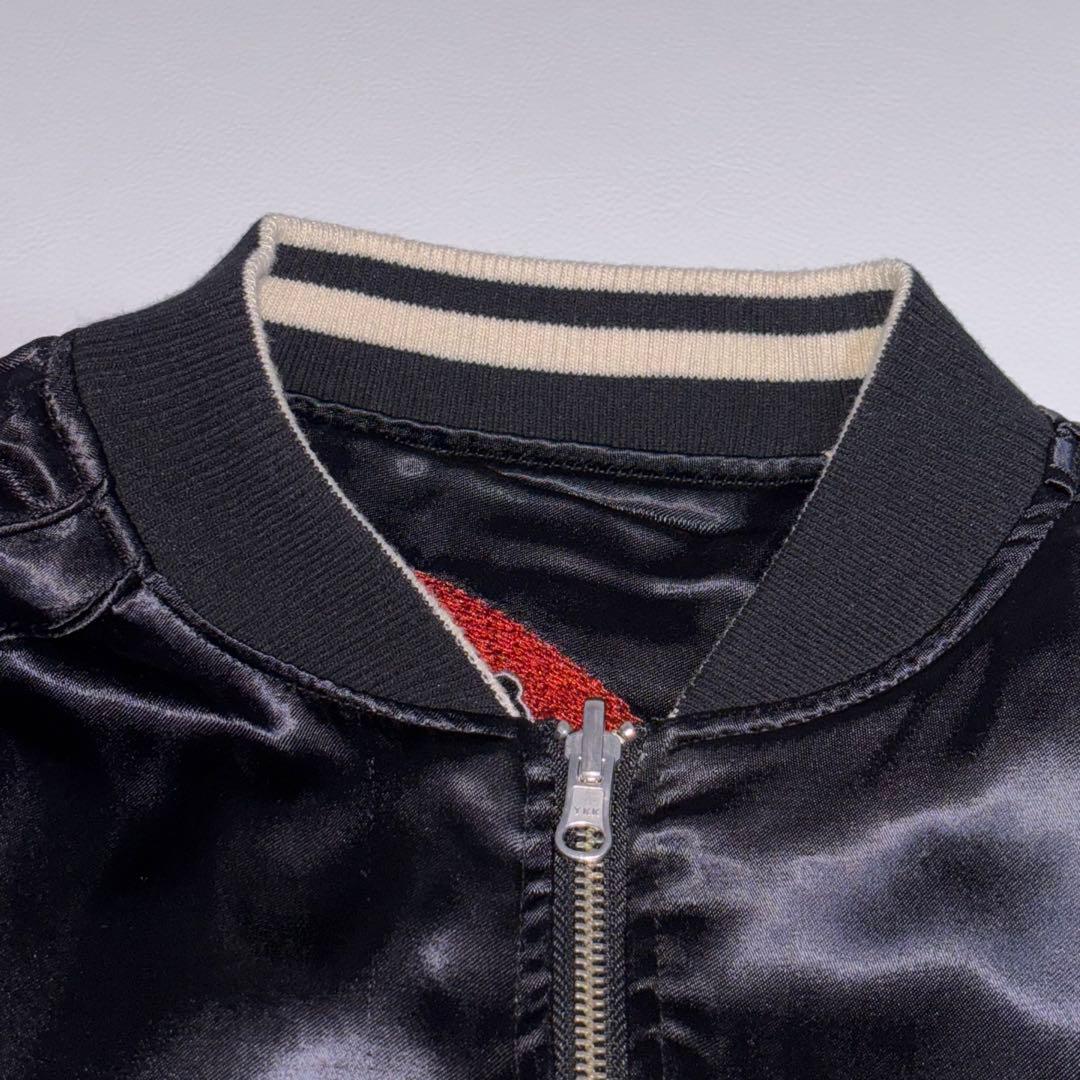 【美品】絡繰魂からくりだましい スカジャン ドラゴン 刺繍 リバーシブル XL