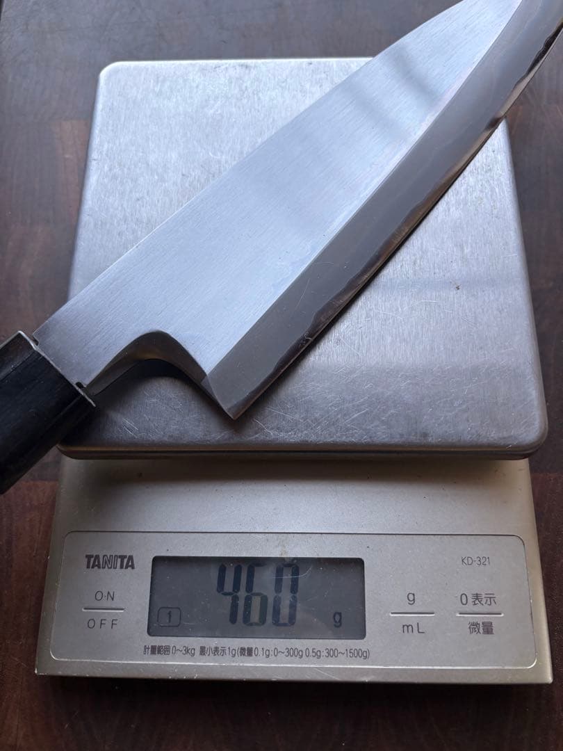 堺打刃物　霞　大　出刃　240mm 包丁　白鋼　和包丁　水牛朴柄　本職