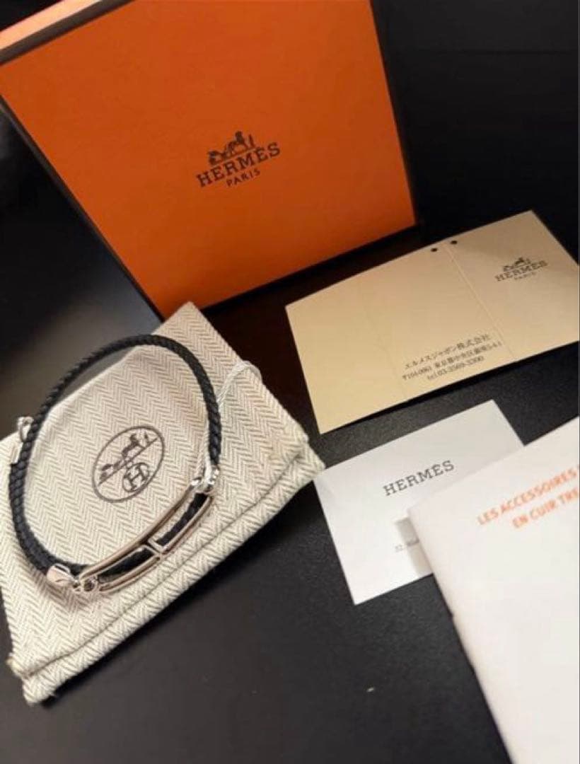 最終価格　エルメス レザーブレスレットルリドゥブルトゥール