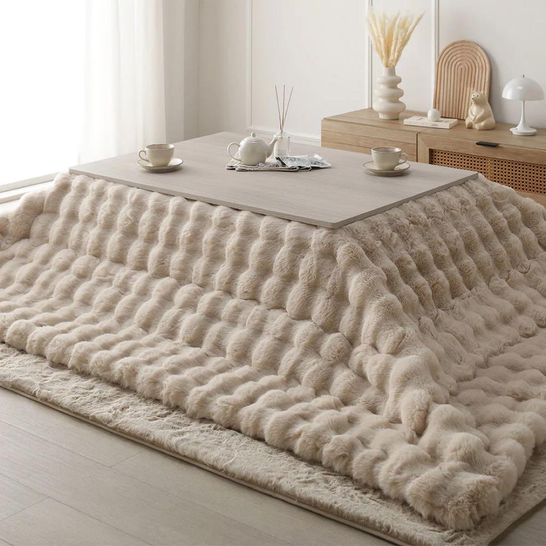 【新品】ふんわり包まれる 北欧風こたつ2点セット