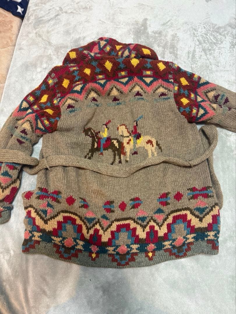 希少　 80s POLO COUNTRY ネイティブ カーディガン　Mサイズ
