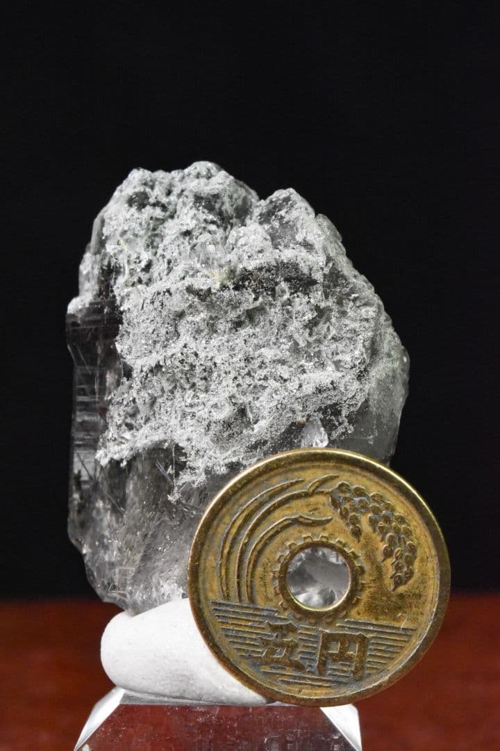 インドマニハール産 クローライトオン ブラックルチルクォーツ ポケットA