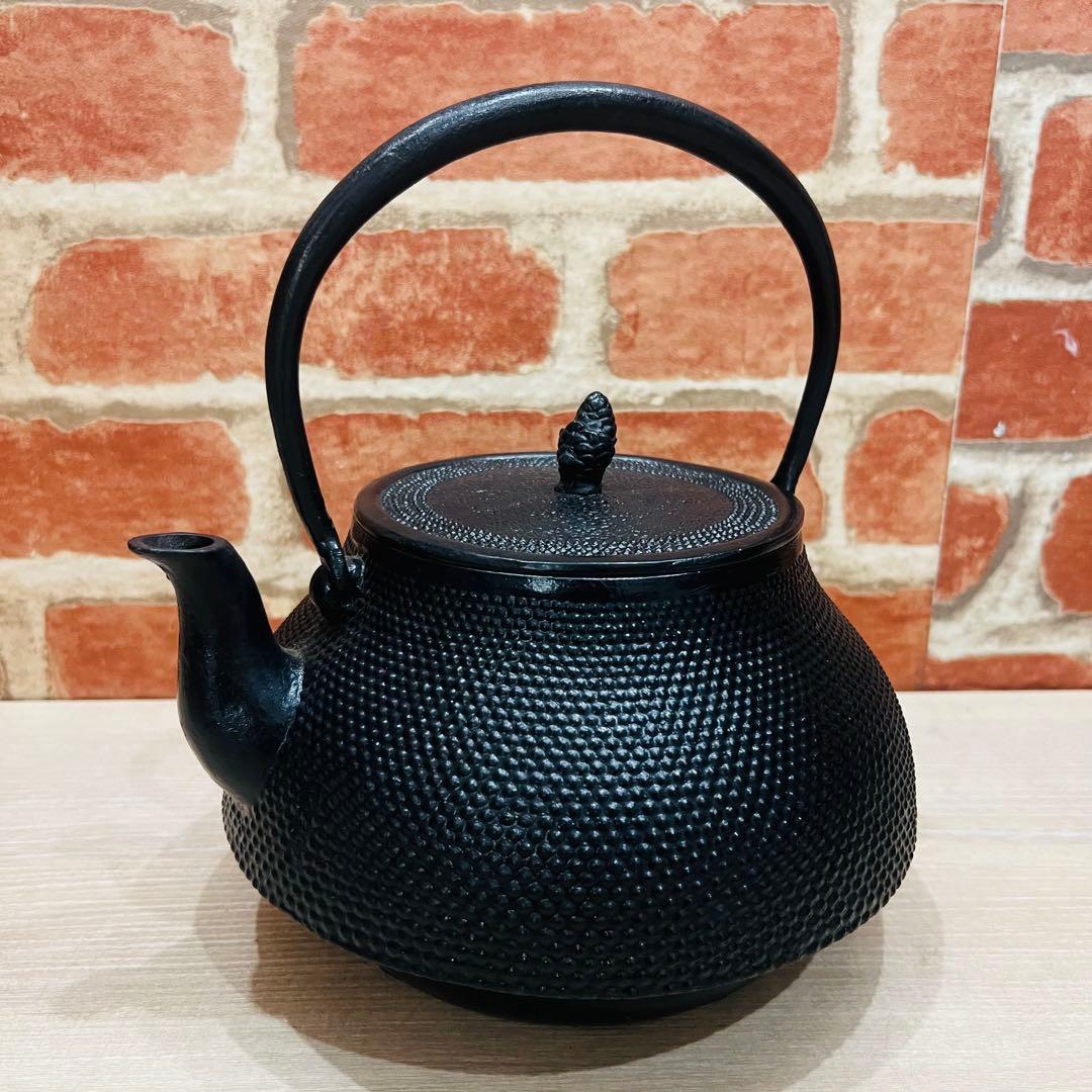 南部鉄器 やかん 鉄瓶 アラレ模様