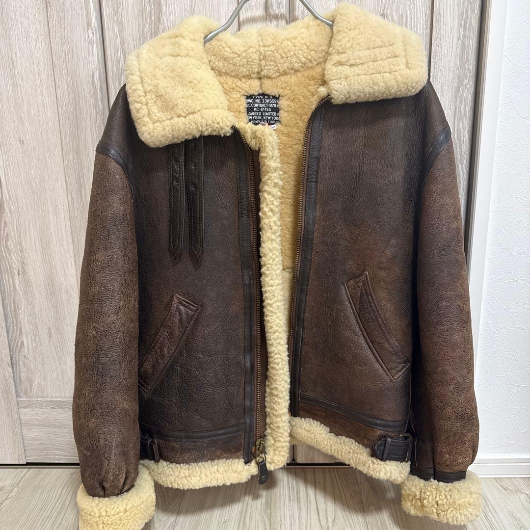 【状態良好】アヴィレックス B-3 B3 ムートン ジャケット 34
