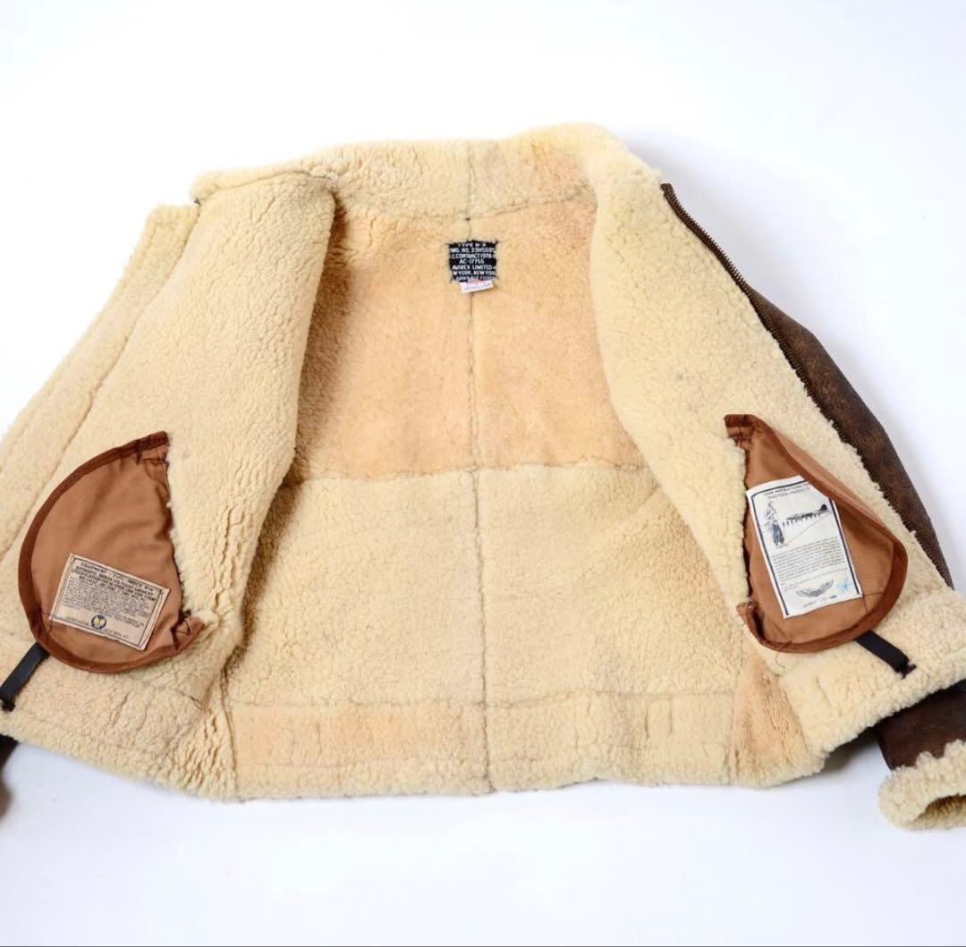 【状態良好】アヴィレックス B-3 B3 ムートン ジャケット 34
