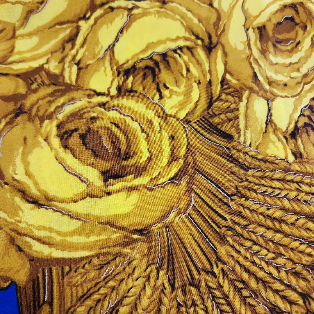 【 CHANEL 】シャネル　ヴィンテージ シルク スカーフ ココマークチェーン