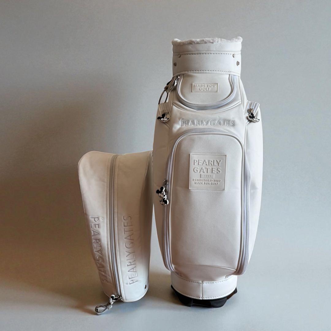 現行モデル　限定シリアル付　パーリーゲイツ　キャディバッグ　白　ディズニーコラボ