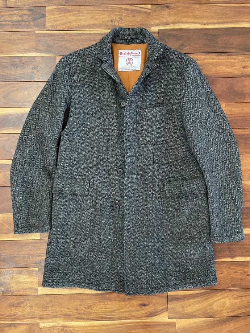 【Harris Tweed】STONEWOLD ステンカラーコート ヘリンボーン