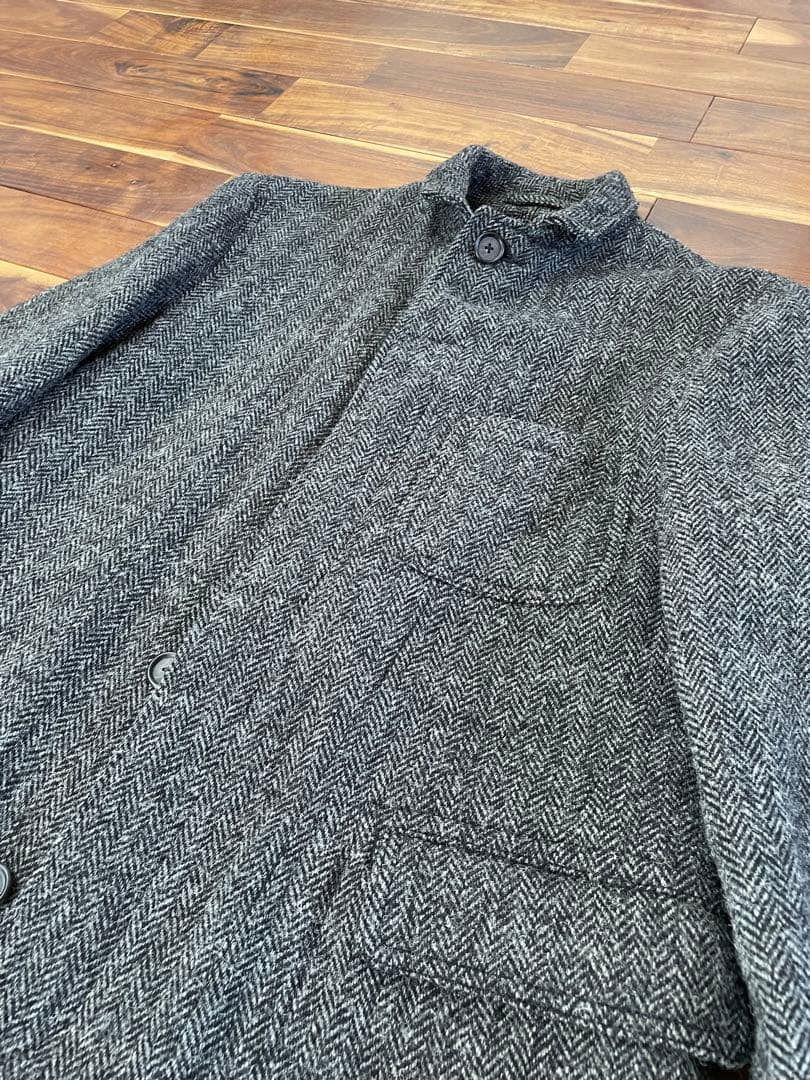 【Harris Tweed】STONEWOLD ステンカラーコート ヘリンボーン