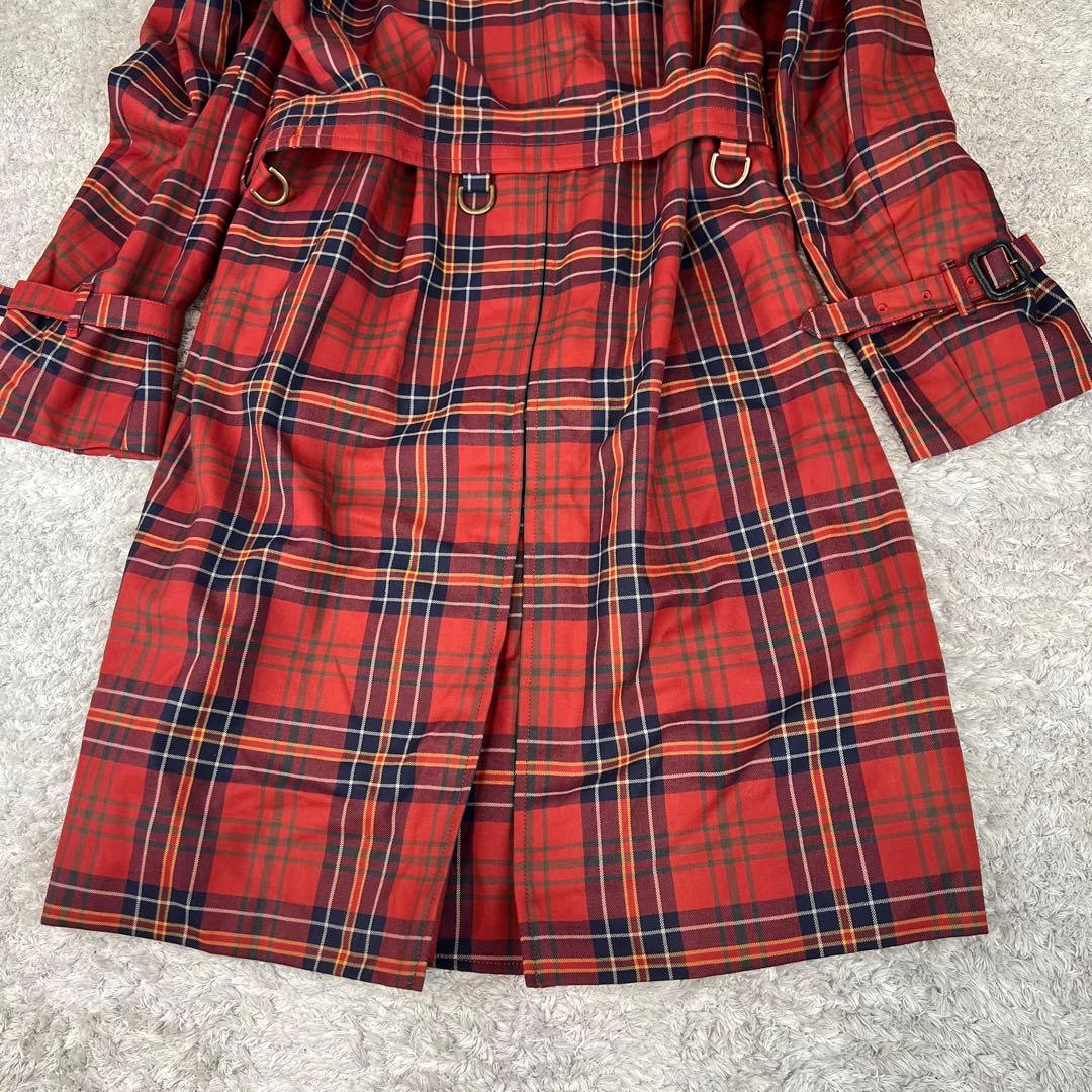 Aquascutum アクアスキュータム　トレンチコート　赤チェック　42