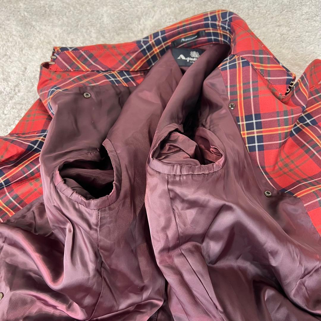 Aquascutum アクアスキュータム　トレンチコート　赤チェック　42