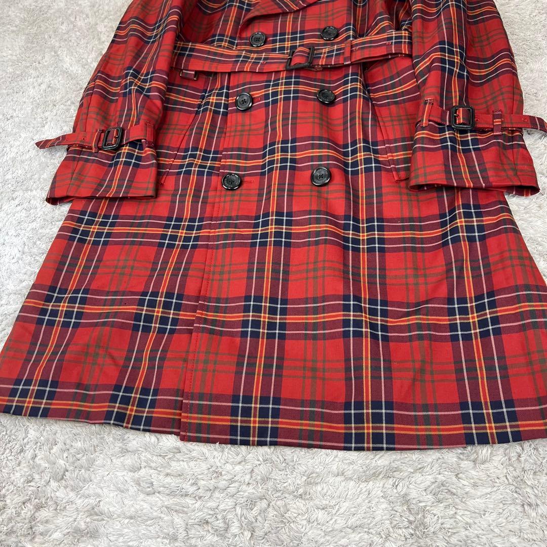 Aquascutum アクアスキュータム　トレンチコート　赤チェック　42