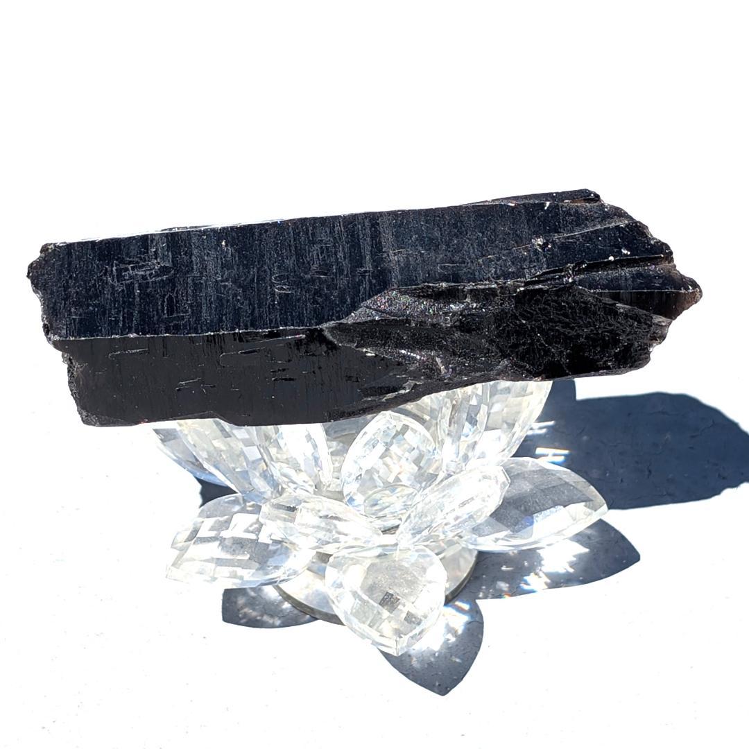 Borders　一点物 モリオン原石 山東省産 黒水晶 130g 邪気払い