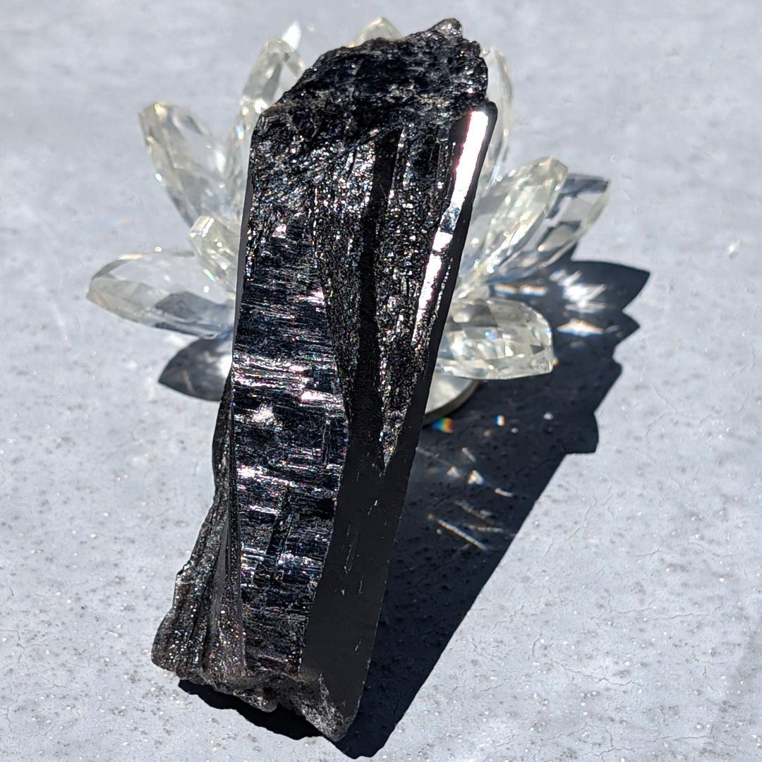 Borders　一点物 モリオン原石 山東省産 黒水晶 130g 邪気払い